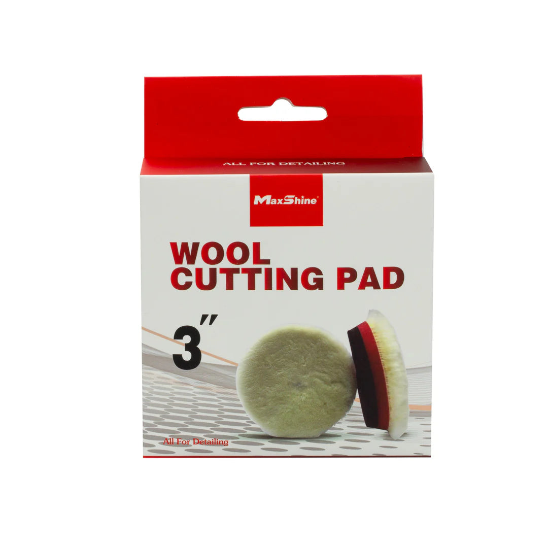 MaxShine Wool Cutting Pad - Torsional Rubber Backed